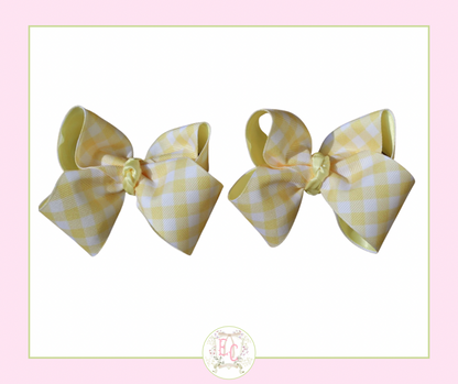 Elaina Cole Co Gingham Piggie Bows