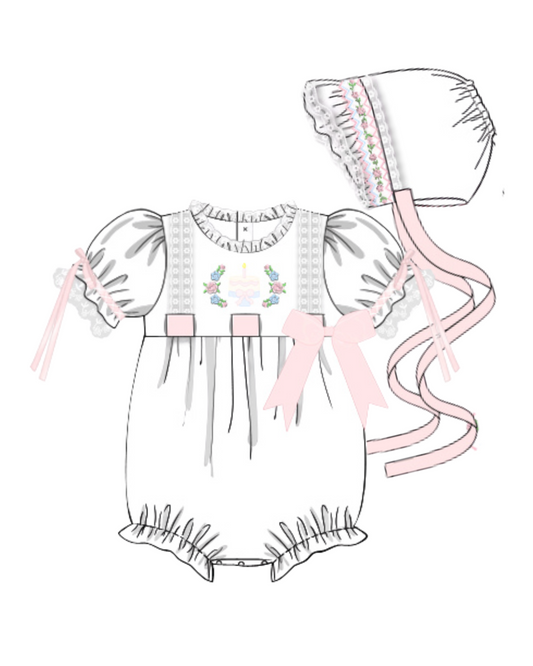 Heirloom Floral Bonnet (Dec. ETA)