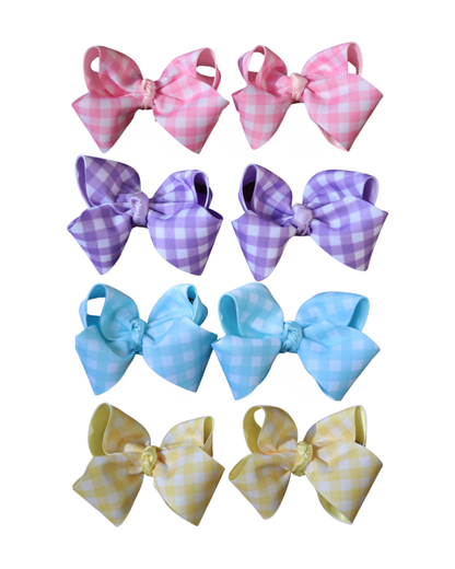 Elaina Cole Co Gingham Piggie Bows