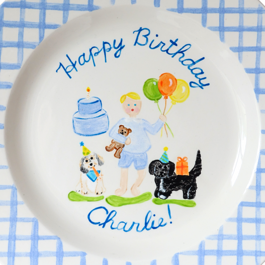 Boy's Best Friends Birthday Plate