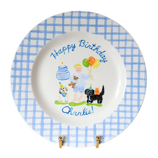 Boy's Best Friends Birthday Plate