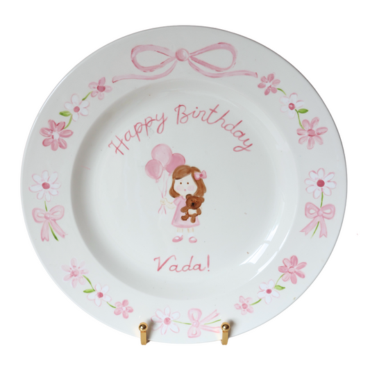 Skipping Daisies Birthday Plate