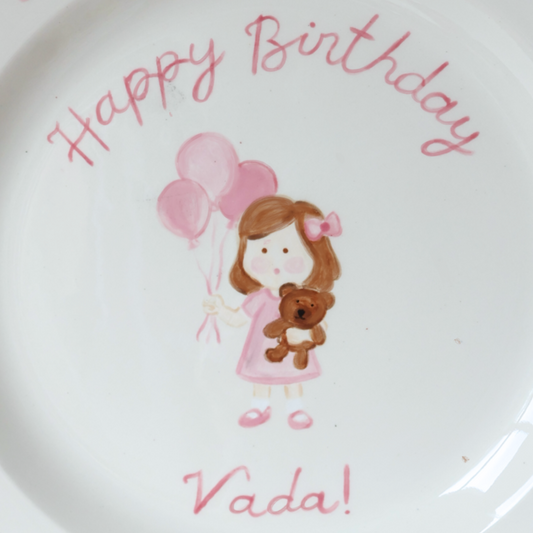 Skipping Daisies Birthday Plate