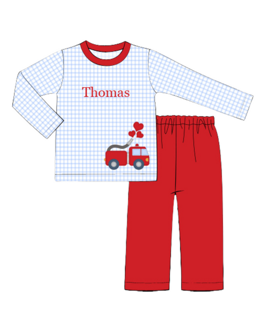 Fire Truck Pants Set