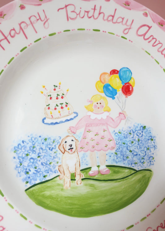 Classic Birthday Girl Plate
