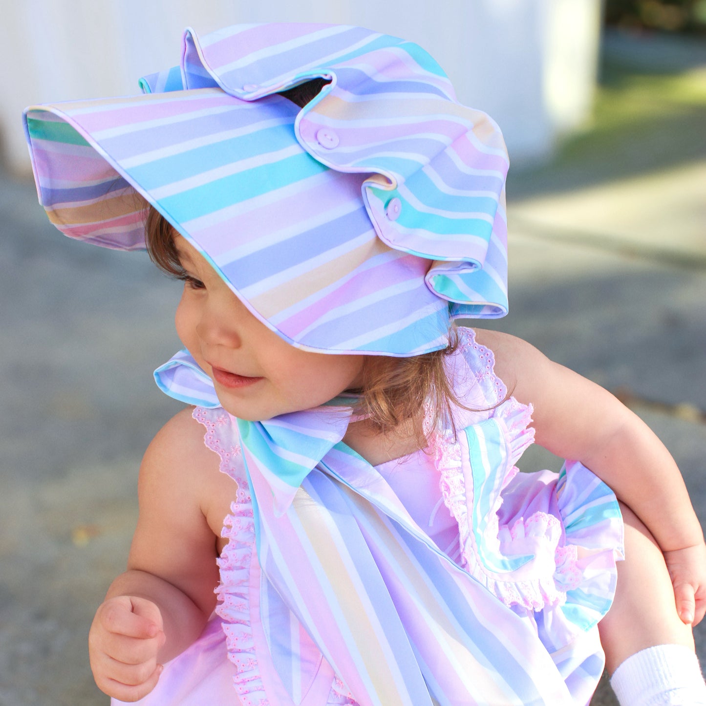 Pastel Stripe Bonnet