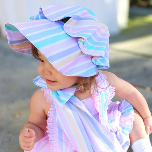 Pastel Stripe Bonnet